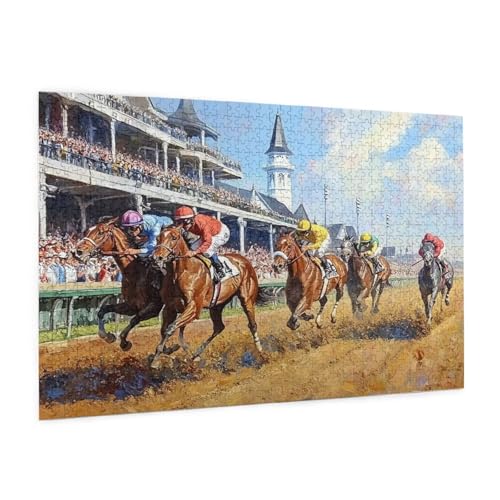Bewegung Puzzle 5000 Teile Erwachsene Puzzle Tiererennen Muster Design mit Geschenkbox-Verpackung als Geschenk für Frauen, Anspruchsvolle Familienaktivität für Anfänger, Zimmer Deko 105x156 cm -1078y von Zyupwjyy