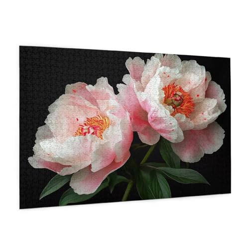 Blume Puzzle 1000 Teile Erwachsene Puzzle Anlage Muster Design mit Geschenkbox-Verpackung als Geschenk für Frauen, Anspruchsvolle Familienaktivität für Anfänger, Zimmer Deko 75 x 50 cm -1847y von Zyupwjyy