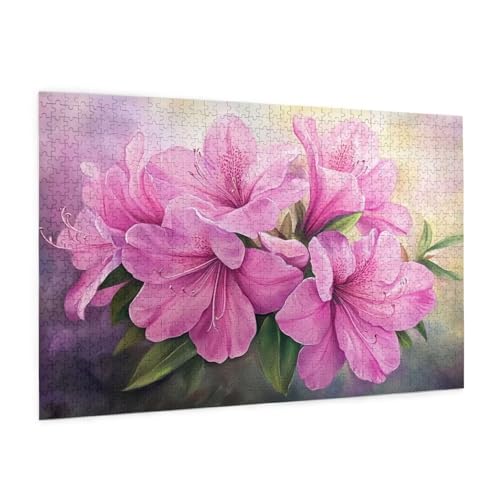Blume Puzzle 1000 Teile Erwachsene Puzzle Anlage Muster Design mit Geschenkbox-Verpackung als Geschenk für Frauen, Anspruchsvolle Familienaktivität für Anfänger, Zimmer Deko 75 x 50 cm -1849y von Zyupwjyy