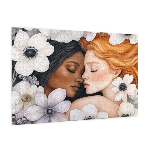 Blume Puzzle 1000 Teile Erwachsene Puzzle Frau Muster Design mit Geschenkbox-Verpackung als Geschenk für Frauen, Anspruchsvolle Familienaktivität für Erwachsene Anfänger, Zimmer Deko 75 x 50 cm -638y Blume Puzzle 1000 Teile Erwachsene Puzzle Frau Muster Design mit Geschenkbox-Verpackung als Geschenk für Frauen, Anspruchsvolle Familienaktivität für Erwachsene Anfänger, Zimmer Deko 75 x 50 cm -638y von Zyupwjyy