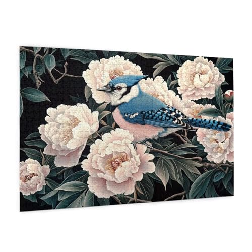 Blume Puzzle 1000 Teile Erwachsene Puzzle Tier Muster Design mit Geschenkbox-Verpackung als Geschenk für Frauen, Anspruchsvolle Familienaktivität für Erwachsene Anfänger,Zimmer Deko 75 x 50 cm -1812y von Zyupwjyy