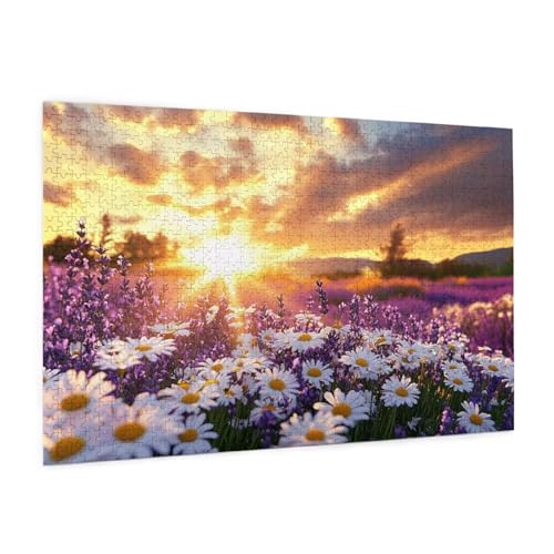 Blume Puzzle 1000 Teile Erwachsene Puzzle Untergehende Sonne Muster mit Geschenkbox-Verpackung als Geschenk für Frauen, Anspruchsvolle Familienaktivität für Anfänger, Zimmer Deko 75x50 cm -1804y Blume Puzzle 1000 Teile Erwachsene Puzzle Untergehende Sonne Muster mit Geschenkbox-Verpackung als Geschenk für Frauen, Anspruchsvolle Familienaktivität für Anfänger, Zimmer Deko 75x50 cm -1804y von Zyupwjyy