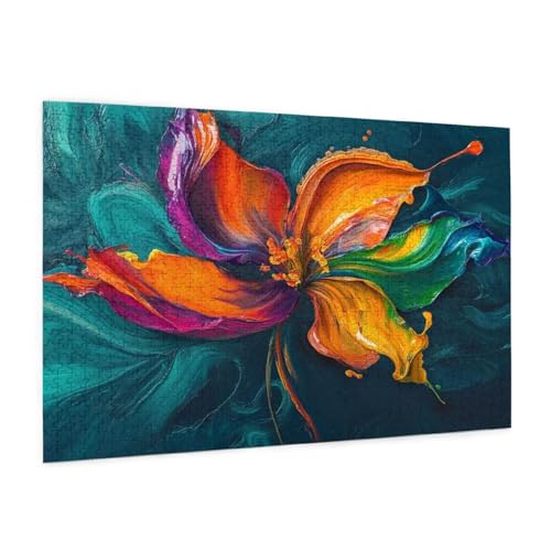 Blume Puzzle 2000 Teile Erwachsene Puzzle Anlage Muster Design mit Geschenkbox-Verpackung als Geschenk für Frauen, Anspruchsvolle Familienaktivität für Anfänger, Zimmer Deko 99 x 70 cm -1850y von Zyupwjyy