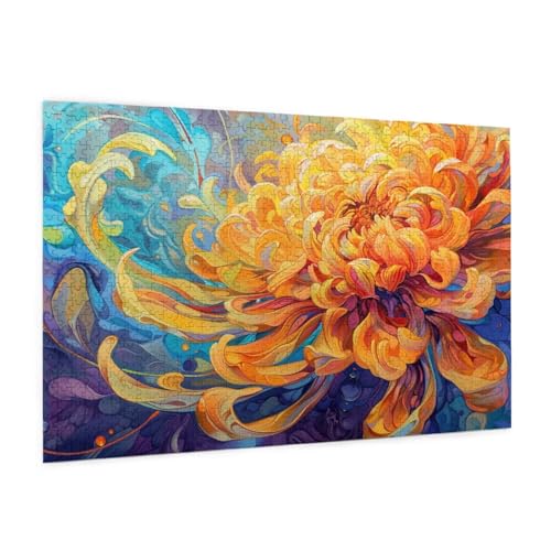 Blume Puzzle 2000 Teile Erwachsene Puzzle Fantastisch Muster Design mit Geschenkbox-Verpackung als Geschenk für Frauen, Anspruchsvolle Familienaktivität für Anfänger, Zimmer Deko 99 x 70 cm -1810y von Zyupwjyy