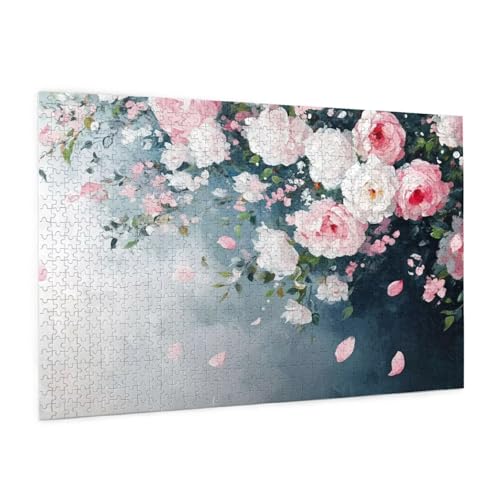 Blume Puzzle 300 Teile Erwachsene Puzzle Anlage Muster Design mit Geschenkbox-Verpackung als Geschenk für Frauen, Anspruchsvolle Familienaktivität für Anfänger, Zimmer Deko 40 x 28 cm -1854y von Zyupwjyy