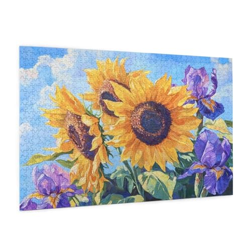 Blume Puzzle 300 Teile Erwachsene Puzzle Anlage Muster Design mit Geschenkbox-Verpackung als Geschenk für Frauen, Anspruchsvolle Familienaktivität für Anfänger, Zimmer Deko 40 x 28 cm -1855y von Zyupwjyy