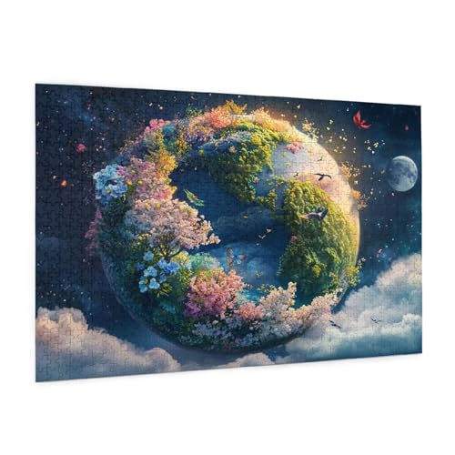 Blume Puzzle 300 Teile Erwachsene Puzzle Die Erde Muster Design mit Geschenkbox-Verpackung als Geschenk für Frauen, Anspruchsvolle Familienaktivität für Anfänger, Zimmer Deko 40 x 28 cm -498y Blume Puzzle 300 Teile Erwachsene Puzzle Die Erde Muster Design mit Geschenkbox-Verpackung als Geschenk für Frauen, Anspruchsvolle Familienaktivität für Anfänger, Zimmer Deko 40 x 28 cm -498y von Zyupwjyy