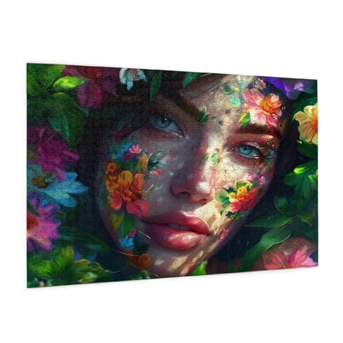 Blume Puzzle 300 Teile Erwachsene Puzzle Frau Muster Design mit Geschenkbox-Verpackung als Geschenk für Frauen, Anspruchsvolle Familienaktivität für Erwachsene Anfänger, Zimmer Deko 40 x 28 cm -634y Blume Puzzle 300 Teile Erwachsene Puzzle Frau Muster Design mit Geschenkbox-Verpackung als Geschenk für Frauen, Anspruchsvolle Familienaktivität für Erwachsene Anfänger, Zimmer Deko 40 x 28 cm -634y von Zyupwjyy
