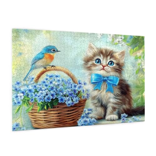 Blume Puzzle 300 Teile Erwachsene Puzzle Katze Muster Design mit Geschenkbox-Verpackung als Geschenk für Frauen, Anspruchsvolle Familienaktivität für Erwachsene Anfänger, Zimmer Deko 40 x 28 cm -587y Blume Puzzle 300 Teile Erwachsene Puzzle Katze Muster Design mit Geschenkbox-Verpackung als Geschenk für Frauen, Anspruchsvolle Familienaktivität für Erwachsene Anfänger, Zimmer Deko 40 x 28 cm -587y von Zyupwjyy
