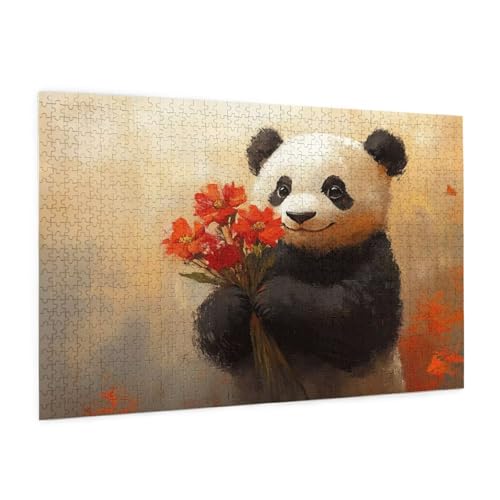 Blume Puzzle 300 Teile Erwachsene Puzzle Panda Muster Design mit Geschenkbox-Verpackung als Geschenk für Frauen, Anspruchsvolle Familienaktivität für Erwachsene Anfänger, Zimmer Deko 40 x 28 cm -658y Blume Puzzle 300 Teile Erwachsene Puzzle Panda Muster Design mit Geschenkbox-Verpackung als Geschenk für Frauen, Anspruchsvolle Familienaktivität für Erwachsene Anfänger, Zimmer Deko 40 x 28 cm -658y von Zyupwjyy