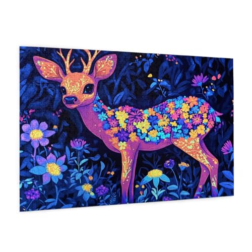Blume Puzzle 300 Teile Erwachsene Puzzle REH Muster Design mit Geschenkbox-Verpackung als Geschenk für Frauen, Anspruchsvolle Familienaktivität für Erwachsene Anfänger, Zimmer Deko 40 x 28 cm -578y Blume Puzzle 300 Teile Erwachsene Puzzle REH Muster Design mit Geschenkbox-Verpackung als Geschenk für Frauen, Anspruchsvolle Familienaktivität für Erwachsene Anfänger, Zimmer Deko 40 x 28 cm -578y von Zyupwjyy