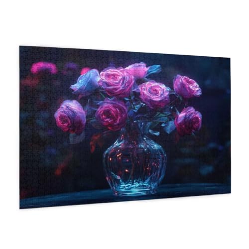 Blume Puzzle 300 Teile Erwachsene Puzzle Rose Muster Design mit Geschenkbox-Verpackung als Geschenk für Frauen, Anspruchsvolle Familienaktivität für Erwachsene Anfänger, Zimmer Deko 40 x 28 cm -603y Blume Puzzle 300 Teile Erwachsene Puzzle Rose Muster Design mit Geschenkbox-Verpackung als Geschenk für Frauen, Anspruchsvolle Familienaktivität für Erwachsene Anfänger, Zimmer Deko 40 x 28 cm -603y von Zyupwjyy