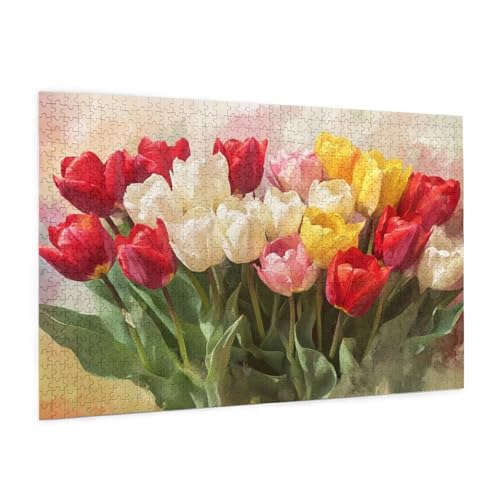Blume Puzzle 300 Teile Erwachsene Puzzle Tulpe Muster Design mit Geschenkbox-Verpackung als Geschenk für Frauen, Anspruchsvolle Familienaktivität für Erwachsene Anfänger, Zimmer Deko 40 x 28 cm -664y Blume Puzzle 300 Teile Erwachsene Puzzle Tulpe Muster Design mit Geschenkbox-Verpackung als Geschenk für Frauen, Anspruchsvolle Familienaktivität für Erwachsene Anfänger, Zimmer Deko 40 x 28 cm -664y von Zyupwjyy
