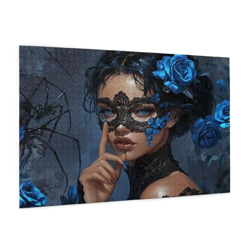 Blume Puzzle 5000 Teile Erwachsene Puzzle Frau Muster Design mit Geschenkbox-Verpackung als Geschenk für Frauen, Anspruchsvolle Familienaktivität für Anfänger, Zimmer Deko 105 x 156 cm -1820y von Zyupwjyy