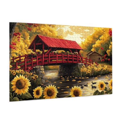 Blume Puzzle 5000 Teile Erwachsene Puzzle Landschaft Muster Design mit Geschenkbox-Verpackung als Geschenk für Frauen, Anspruchsvolle Familienaktivität für Anfänger, Zimmer Deko 105 x 156 cm -1787y von Zyupwjyy
