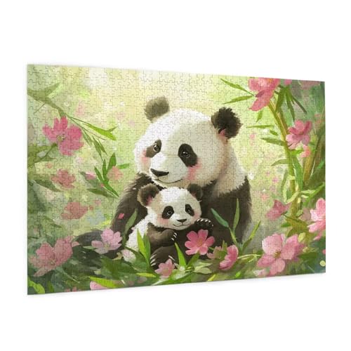 Blume Puzzle 5000 Teile Erwachsene Puzzle Panda Muster Design mit Geschenkbox-Verpackung als Geschenk für Frauen, Anspruchsvolle Familienaktivität für Anfänger, Zimmer Deko 105 x 156 cm -657y von Zyupwjyy