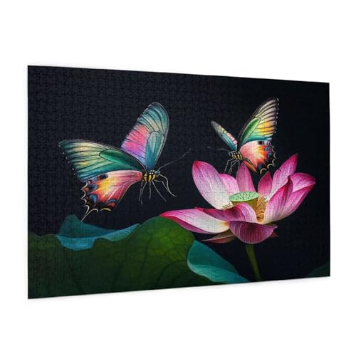 Blume Puzzle 5000 Teile Erwachsene Puzzle Schmetterling Muster Design mit Geschenkbox-Verpackung als Geschenk für Frauen, Anspruchsvolle Familienaktivität für Anfänger,Zimmer Deko 105 x 156 cm -1778y von Zyupwjyy