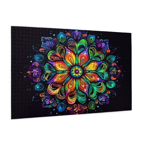 Blume Puzzle 5000 Teile Erwachsene Puzzle Stechapfel Muster Design mit Geschenkbox-Verpackung als Geschenk für Frauen, Anspruchsvolle Familienaktivität für Anfänger, Zimmer Deko 105 x 156 cm -584y von Zyupwjyy