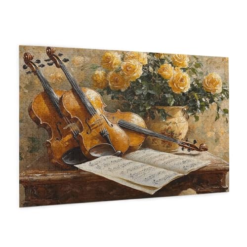 Blume Puzzle 5000 Teile Erwachsene Puzzle Violine Muster Design mit Geschenkbox-Verpackung als Geschenk für Frauen, Anspruchsvolle Familienaktivität für Anfänger, Zimmer Deko 105 x 156 cm -656y Blume Puzzle 5000 Teile Erwachsene Puzzle Violine Muster Design mit Geschenkbox-Verpackung als Geschenk für Frauen, Anspruchsvolle Familienaktivität für Anfänger, Zimmer Deko 105 x 156 cm -656y von Zyupwjyy