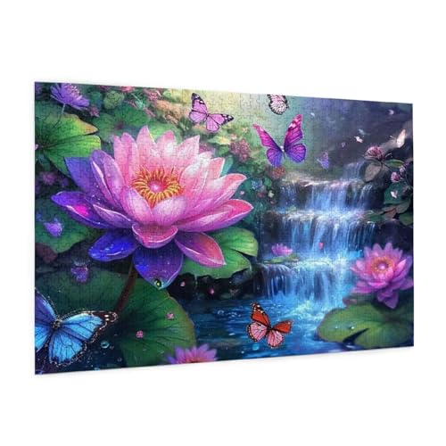 Blume Puzzle 5000 Teile Erwachsene Puzzle Wasserfall Muster Design mit Geschenkbox-Verpackung als Geschenk für Frauen, Anspruchsvolle Familienaktivität für Anfänger, Zimmer Deko 105 x 156 cm -640y von Zyupwjyy