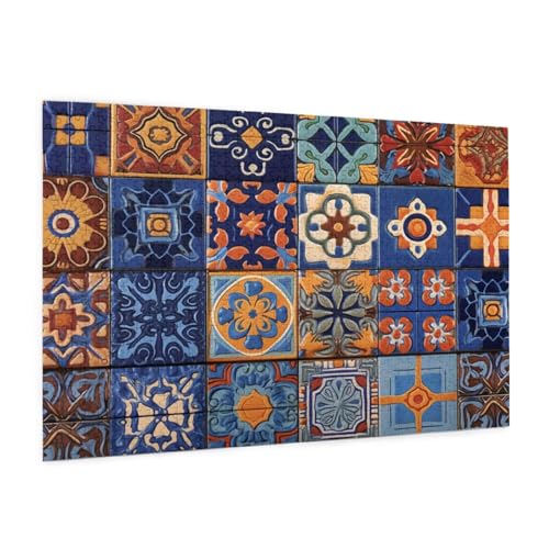 Böhmen Puzzle 1000 Teile Erwachsene Puzzle Landschaft Muster Design mit Geschenkbox-Verpackung als Geschenk für Frauen, Anspruchsvolle Familienaktivität für Anfänger, Zimmer Deko 75 x 50 cm -14y von Zyupwjyy
