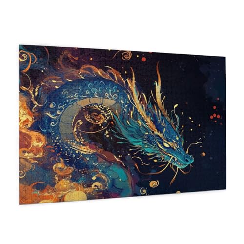 Drachen Puzzle 5000 Teile Erwachsene Puzzle Anime Muster Design mit Geschenkbox-Verpackung als Geschenk für Frauen, Anspruchsvolle Familienaktivität für Anfänger, Zimmer Deko 105 x 156 cm -2029y von Zyupwjyy
