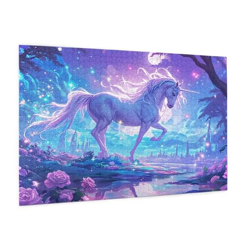 Einhorn Puzzle 1000 Teile Erwachsene Puzzle Blume Muster Design mit Geschenkbox-Verpackung als Geschenk für Frauen, Anspruchsvolle Familienaktivität für Anfänger, Zimmer Deko 75 x 50 cm -1399y Einhorn Puzzle 1000 Teile Erwachsene Puzzle Blume Muster Design mit Geschenkbox-Verpackung als Geschenk für Frauen, Anspruchsvolle Familienaktivität für Anfänger, Zimmer Deko 75 x 50 cm -1399y von Zyupwjyy