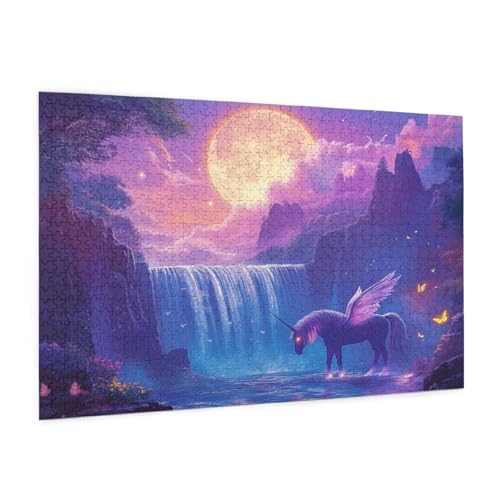 Einhorn Puzzle 300 Teile Erwachsene Puzzle Landschaft Muster Design mit Geschenkbox-Verpackung als Geschenk für Frauen, Anspruchsvolle Familienaktivität für Anfänger, Zimmer Deko 40 x 28 cm -224y Einhorn Puzzle 300 Teile Erwachsene Puzzle Landschaft Muster Design mit Geschenkbox-Verpackung als Geschenk für Frauen, Anspruchsvolle Familienaktivität für Anfänger, Zimmer Deko 40 x 28 cm -224y von Zyupwjyy