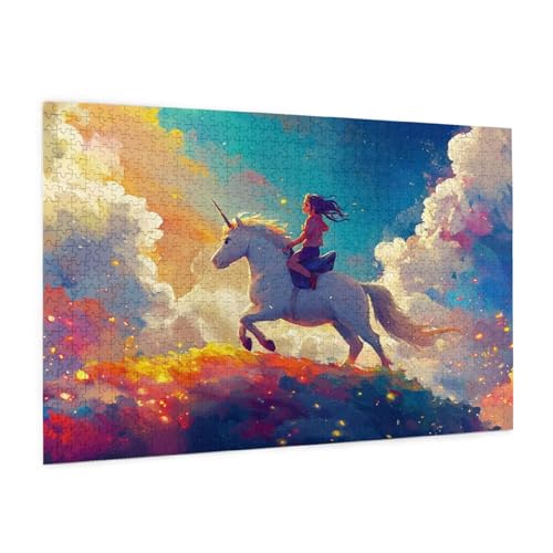 Einhorn Puzzle 300 Teile Erwachsene Puzzle Landschaft Muster Design mit Geschenkbox-Verpackung als Geschenk für Frauen, Anspruchsvolle Familienaktivität für Anfänger, Zimmer Deko 40 x 28 cm -225y Einhorn Puzzle 300 Teile Erwachsene Puzzle Landschaft Muster Design mit Geschenkbox-Verpackung als Geschenk für Frauen, Anspruchsvolle Familienaktivität für Anfänger, Zimmer Deko 40 x 28 cm -225y von Zyupwjyy