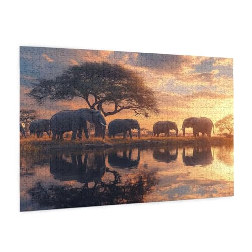 Elefant Puzzle 2000 Teile Erwachsene Puzzle Landschaft Muster Design mit Geschenkbox-Verpackung als Geschenk für Frauen, Anspruchsvolle Familienaktivität für Anfänger, Zimmer Deko 99 x 70 cm -1238y Elefant Puzzle 2000 Teile Erwachsene Puzzle Landschaft Muster Design mit Geschenkbox-Verpackung als Geschenk für Frauen, Anspruchsvolle Familienaktivität für Anfänger, Zimmer Deko 99 x 70 cm -1238y von Zyupwjyy