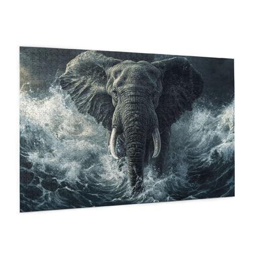 Elefant Puzzle 300 Teile Erwachsene Puzzle Tier Muster Design mit Geschenkbox-Verpackung als Geschenk für Frauen, Anspruchsvolle Familienaktivität für Erwachsene Anfänger, Zimmer Deko 40 x 28 cm -86y Elefant Puzzle 300 Teile Erwachsene Puzzle Tier Muster Design mit Geschenkbox-Verpackung als Geschenk für Frauen, Anspruchsvolle Familienaktivität für Erwachsene Anfänger, Zimmer Deko 40 x 28 cm -86y von Zyupwjyy