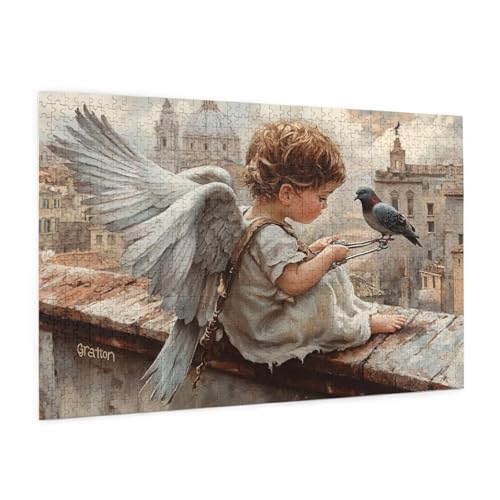 Engel Puzzle 2000 Teile Erwachsene Puzzle Tier Muster Design mit Geschenkbox-Verpackung als Geschenk für Frauen, Anspruchsvolle Familienaktivität für Erwachsene Anfänger,Zimmer Deko 99 x 70 cm -2287y von Zyupwjyy