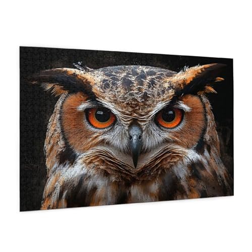 Eule Puzzle 2000 Teile Erwachsene Puzzle Tier Muster Design mit Geschenkbox-Verpackung als Geschenk für Frauen, Anspruchsvolle Familienaktivität für Erwachsene Anfänger, Zimmer Deko 99 x 70 cm -2132y von Zyupwjyy
