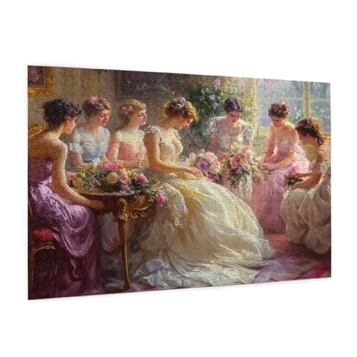 Europa Puzzle 300 Teile Erwachsene Puzzle Frau Muster Design mit Geschenkbox-Verpackung als Geschenk für Frauen, Anspruchsvolle Familienaktivität für Erwachsene Anfänger, Zimmer Deko 40 x 28 cm -962y von Zyupwjyy