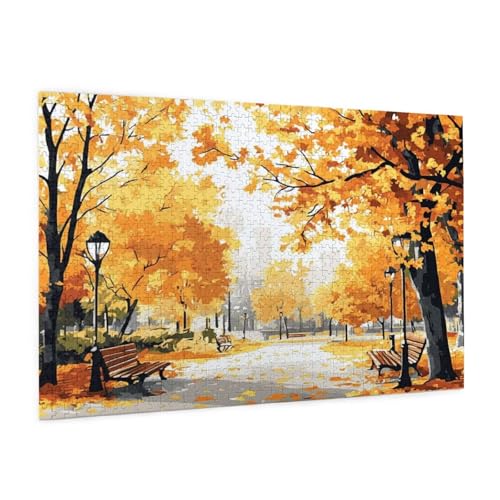 Fallen Puzzle 2000 Teile Erwachsene Puzzle Landschaft Muster Design mit Geschenkbox-Verpackung als Geschenk für Frauen, Anspruchsvolle Familienaktivität für Anfänger, Zimmer Deko 99 x 70 cm -2217y von Zyupwjyy
