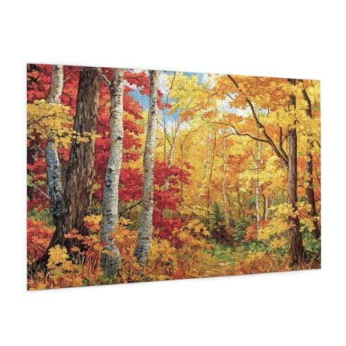 Fallen Puzzle 2000 Teile Erwachsene Puzzle Landschaft Muster Design mit Geschenkbox-Verpackung als Geschenk für Frauen, Anspruchsvolle Familienaktivität für Anfänger, Zimmer Deko 99 x 70 cm -2218y von Zyupwjyy
