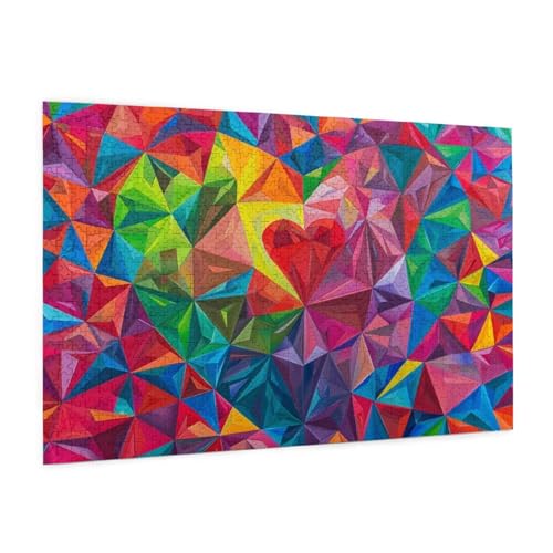 Fantastisch Puzzle 1000 Teile Erwachsene Puzzle Liebe Muster Design mit Geschenkbox-Verpackung als Geschenk für Frauen, Anspruchsvolle Familienaktivität für Anfänger, Zimmer Deko 75 x 50 cm -2146y von Zyupwjyy