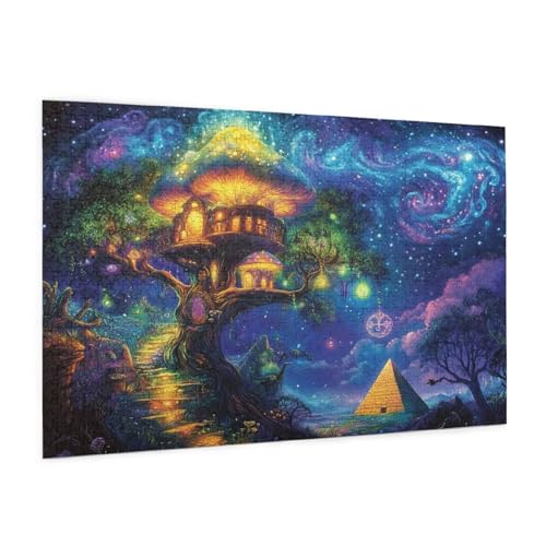 Fantastisch Puzzle 2000 Teile Erwachsene Puzzle Baum Muster Design mit Geschenkbox-Verpackung als Geschenk für Frauen, Anspruchsvolle Familienaktivität für Anfänger, Zimmer Deko 99 x 70 cm -2159y von Zyupwjyy