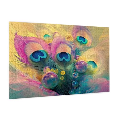 Fantastisch Puzzle 2000 Teile Erwachsene Puzzle Feder Muster Design mit Geschenkbox-Verpackung als Geschenk für Frauen, Anspruchsvolle Familienaktivität für Anfänger, Zimmer Deko 99 x 70 cm -2162y von Zyupwjyy