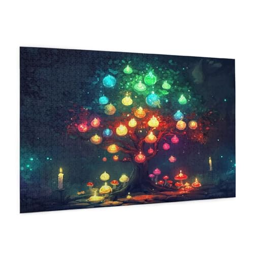 Fantastisch Puzzle 300 Teile Erwachsene Puzzle Baum des Lebens Muster mit Geschenkbox-Verpackung als Geschenk für Frauen, Anspruchsvolle Familienaktivität für Anfänger, Zimmer Deko 40x28 cm -933y von Zyupwjyy