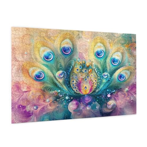 Fantastisch Puzzle 300 Teile Erwachsene Puzzle Pfau Muster Design mit Geschenkbox-Verpackung als Geschenk für Frauen, Anspruchsvolle Familienaktivität für Anfänger, Zimmer Deko 40 x 28 cm -928y Fantastisch Puzzle 300 Teile Erwachsene Puzzle Pfau Muster Design mit Geschenkbox-Verpackung als Geschenk für Frauen, Anspruchsvolle Familienaktivität für Anfänger, Zimmer Deko 40 x 28 cm -928y von Zyupwjyy
