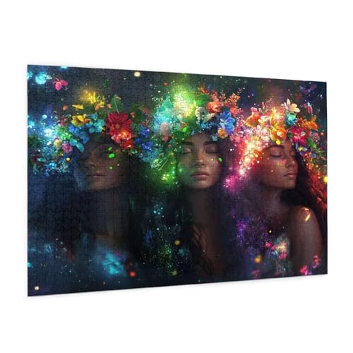 Fantastisch Puzzle 5000 Teile Erwachsene Puzzle Mädchen Muster Design mit Geschenkbox-Verpackung als Geschenk für Frauen, Anspruchsvolle Familienaktivität für Anfänger,Zimmer Deko 105 x 156 cm -2154y von Zyupwjyy