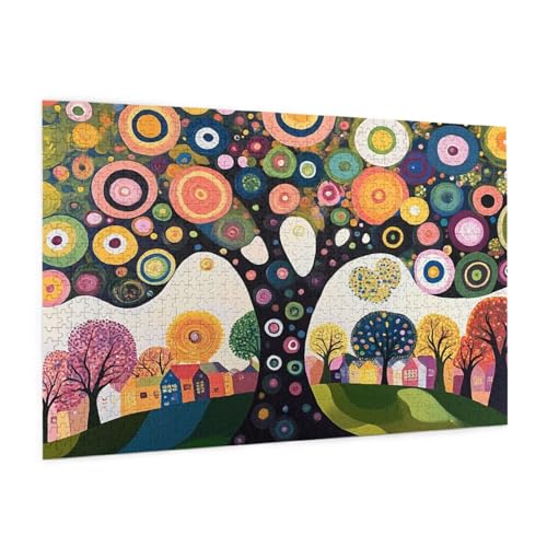Farbe Puzzle 2000 Teile Erwachsene Puzzle Baum des Lebens Muster Design mit Geschenkbox-Verpackung als Geschenk für Frauen, Anspruchsvolle Familienaktivität für Anfänger, Zimmer Deko 99 x 70 cm -34y von Zyupwjyy