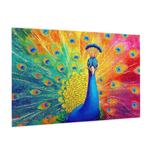 Farbe Puzzle 300 Teile Erwachsene Puzzle Pfau Muster Design mit Geschenkbox-Verpackung als Geschenk für Frauen, Anspruchsvolle Familienaktivität für Erwachsene Anfänger, Zimmer Deko 40 x 28 cm -30y Farbe Puzzle 300 Teile Erwachsene Puzzle Pfau Muster Design mit Geschenkbox-Verpackung als Geschenk für Frauen, Anspruchsvolle Familienaktivität für Erwachsene Anfänger, Zimmer Deko 40 x 28 cm -30y von Zyupwjyy
