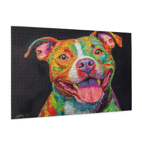 Farbe Puzzle 5000 Teile Erwachsene Puzzle Hund Muster Design mit Geschenkbox-Verpackung als Geschenk für Frauen, Anspruchsvolle Familienaktivität für Erwachsene Anfänger,Zimmer Deko 105 x 156 cm -24y von Zyupwjyy