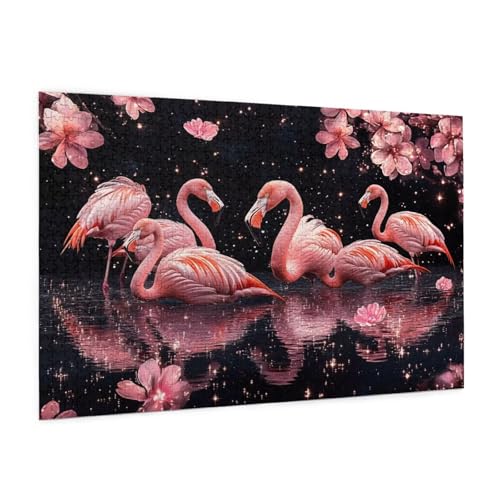 Flamingo Puzzle 5000 Teile Erwachsene Puzzle Tier Muster Design mit Geschenkbox-Verpackung als Geschenk für Frauen, Anspruchsvolle Familienaktivität für Anfänger, Zimmer Deko 105 x 156 cm -692y von Zyupwjyy