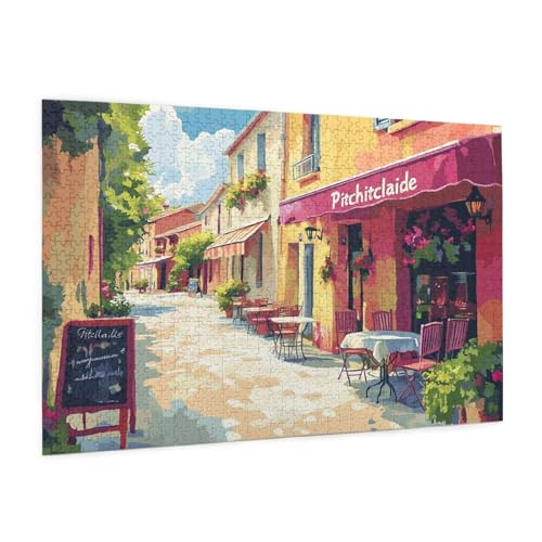 Frankreich Puzzle 5000 Teile Erwachsene Puzzle Stadt Muster Design mit Geschenkbox-Verpackung als Geschenk für Frauen, Anspruchsvolle Familienaktivität für Anfänger, Zimmer Deko 105 x 156 cm -237y von Zyupwjyy
