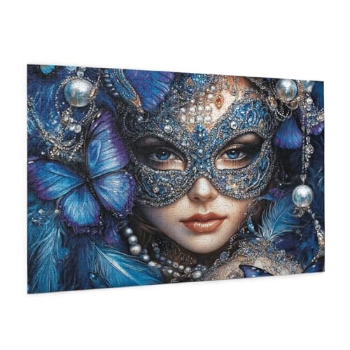 Frau Puzzle 1000 Teile Erwachsene Puzzle Schmetterling Muster Design mit Geschenkbox-Verpackung als Geschenk für Frauen, Anspruchsvolle Familienaktivität für Anfänger, Zimmer Deko 75 x 50 cm -956y von Zyupwjyy