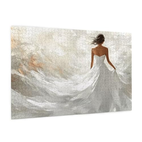 Frau Puzzle 2000 Teile Erwachsene Puzzle Silhouette Muster Design mit Geschenkbox-Verpackung als Geschenk für Frauen, Anspruchsvolle Familienaktivität für Anfänger, Zimmer Deko 99 x 70 cm -2206y von Zyupwjyy