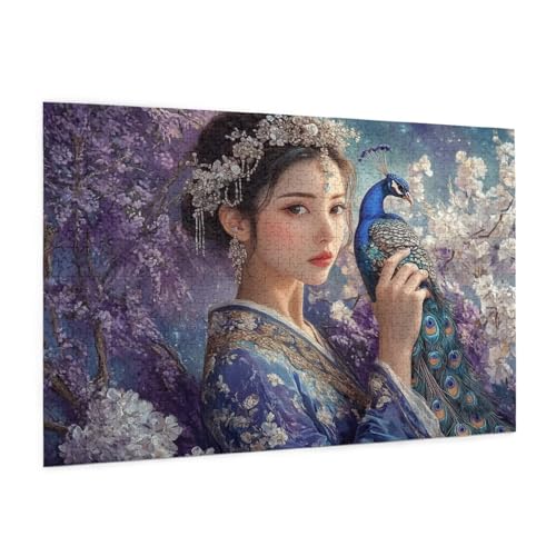 Frau Puzzle 2000 Teile Erwachsene Puzzle Tier Muster Design mit Geschenkbox-Verpackung als Geschenk für Frauen, Anspruchsvolle Familienaktivität für Erwachsene Anfänger, Zimmer Deko 99 x 70 cm -2209y von Zyupwjyy